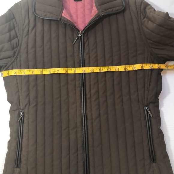 Weatherproof Olive-Brown Pink Microfiber Quilted Zip Jacket Women’s Size Small - Picture 3 of 10
